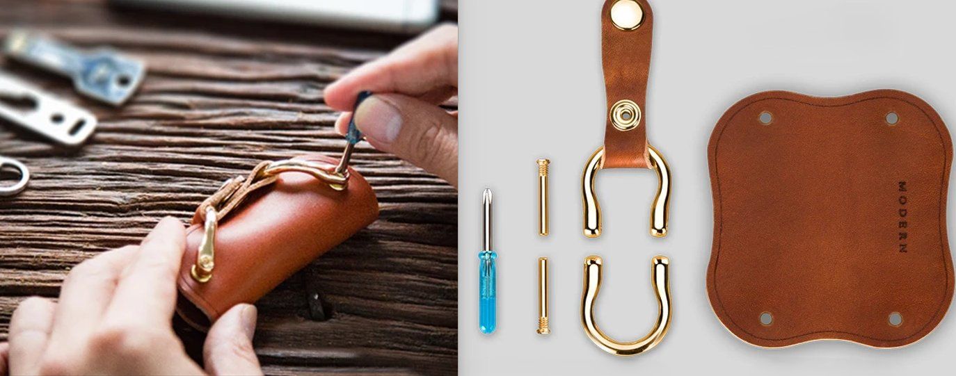 Portachiavi: Moderner Schlüsselorganizer Echtem Leder - Smart Key Wallet – Nuovo e nell'imballaggio originale da Zürich venduto da dum_x5xn 8