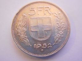 5 Fr. 1952 silber rar