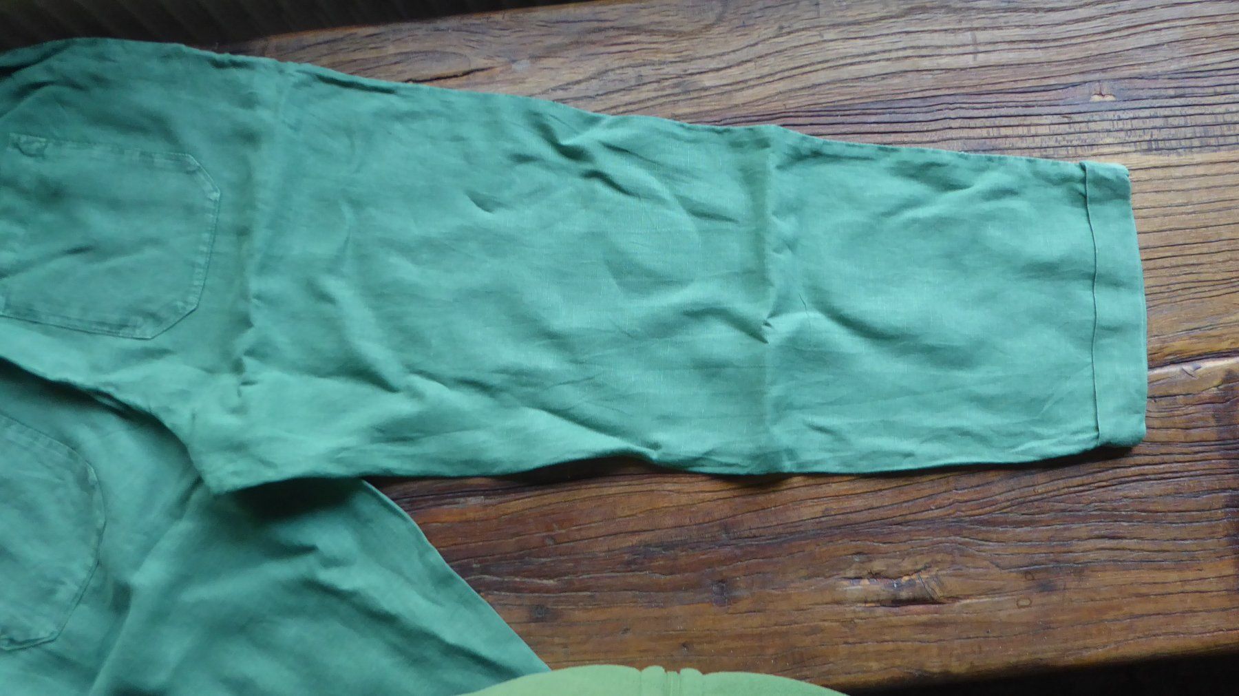 Hosen: Grüne  Hose 100%  Leinen Gr 36 Bund  36cm – Gebraucht aus Sargans von Benziner 3