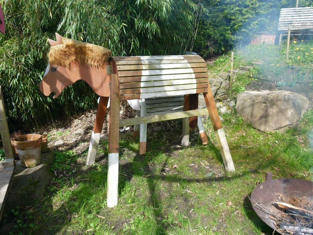 Holzpferd für Garten Kaufen auf Ricardo