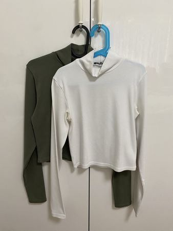 2x Damen Zara Langarm Shirt, Grösse M