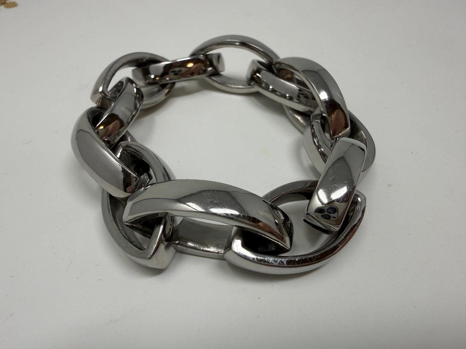 Bracciali & Braccialetti: Modische Statement Kette, silberfarben – Usato da Kloten venduto da hicksi_ch
