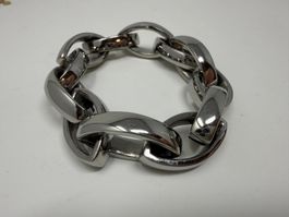 Modische Statement Kette, silberfarben