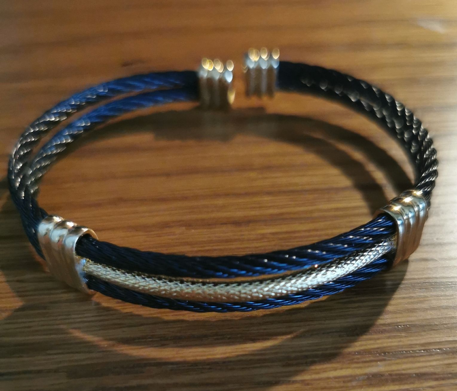 Bracciali & Braccialetti: Bracelet Acier noir & placage doré type Albanu – Nuovo e nell'imballaggio originale da Geneve venduto da Vtss00 7