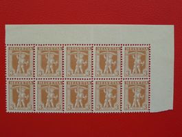 1907: Nr.102 postfrisch ** 10er-Block, Kat: 90.-+