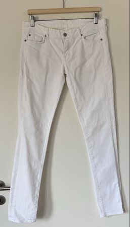 7 FOR ALL MANKIND Jeans Damen Gr. 29 Weiss Slim Skinny 