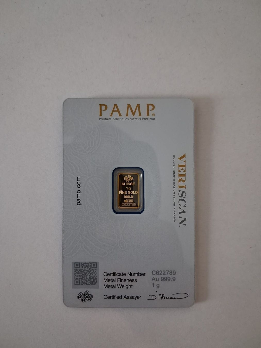 Pamp Metalli preziosi: PAMP Suisse 1g Or .9999 - Lingot scellé – Nuovo e nell'imballaggio originale da Dombresson venduto da Saluro