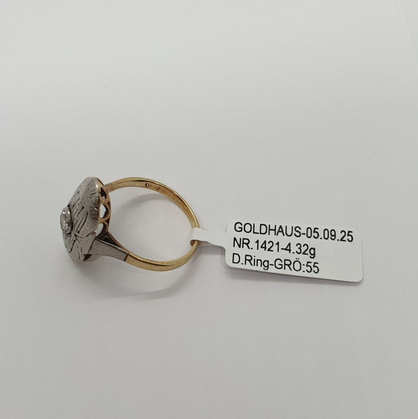 Anelli: Echt 14K Gold - Diamant Ring – Usato da Luzern venduto da Luzern-Goldhaus 2