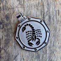 Scorpio Zodiac Pendant  Anhänger Silver Silber 800 vintage
