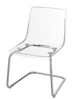 6x TOBIAS Chaise, transparent/chromé