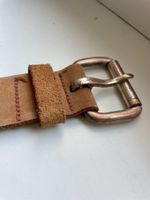 Toller Vintage Ledergürtel, Gurt mit Schnalle, beige/braun