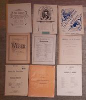 9 Notenhefte mit Violinwerken, zum Teil ansprechende Covers.