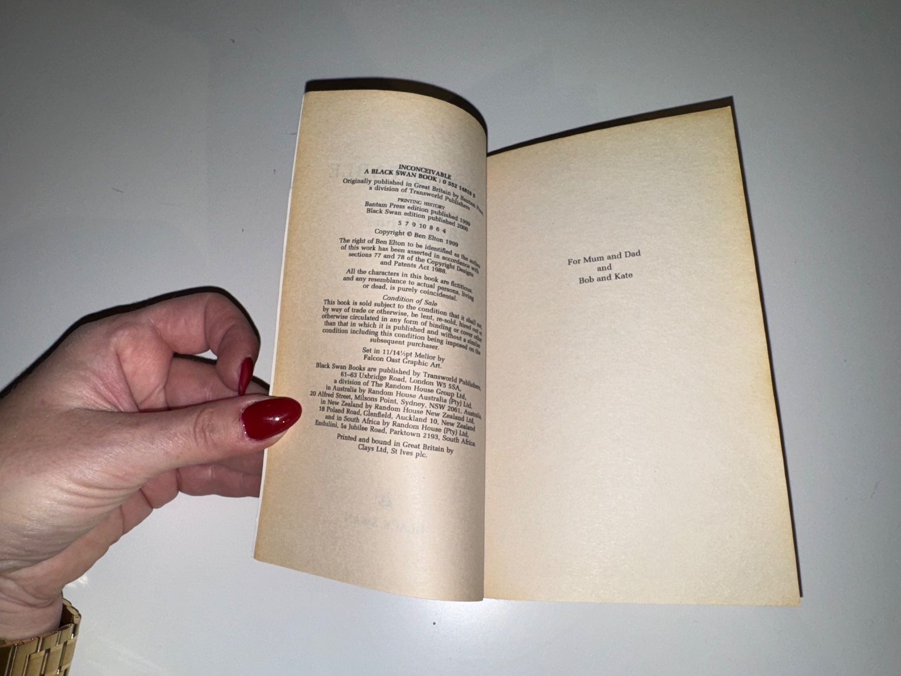 Bücher: NOVEL: Ben Elton, Inconceivable – Gebraucht aus Grosswangen von English_books 5