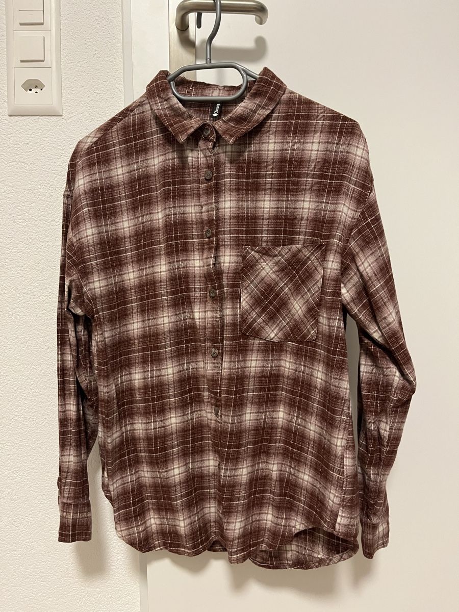 Blusen: Hemd kariert rosa/braun S neu – Neu (gemäss Beschreibung) aus Birrwil von vanyboo