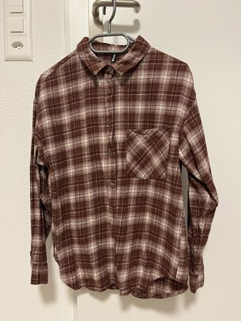 Hemd kariert rosa/braun S neu