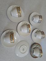 6 Porzelantassen mit Unterteller