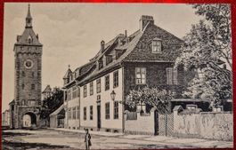 Basel. St. Johann-Tor - sehr alte Küntlerkarte top