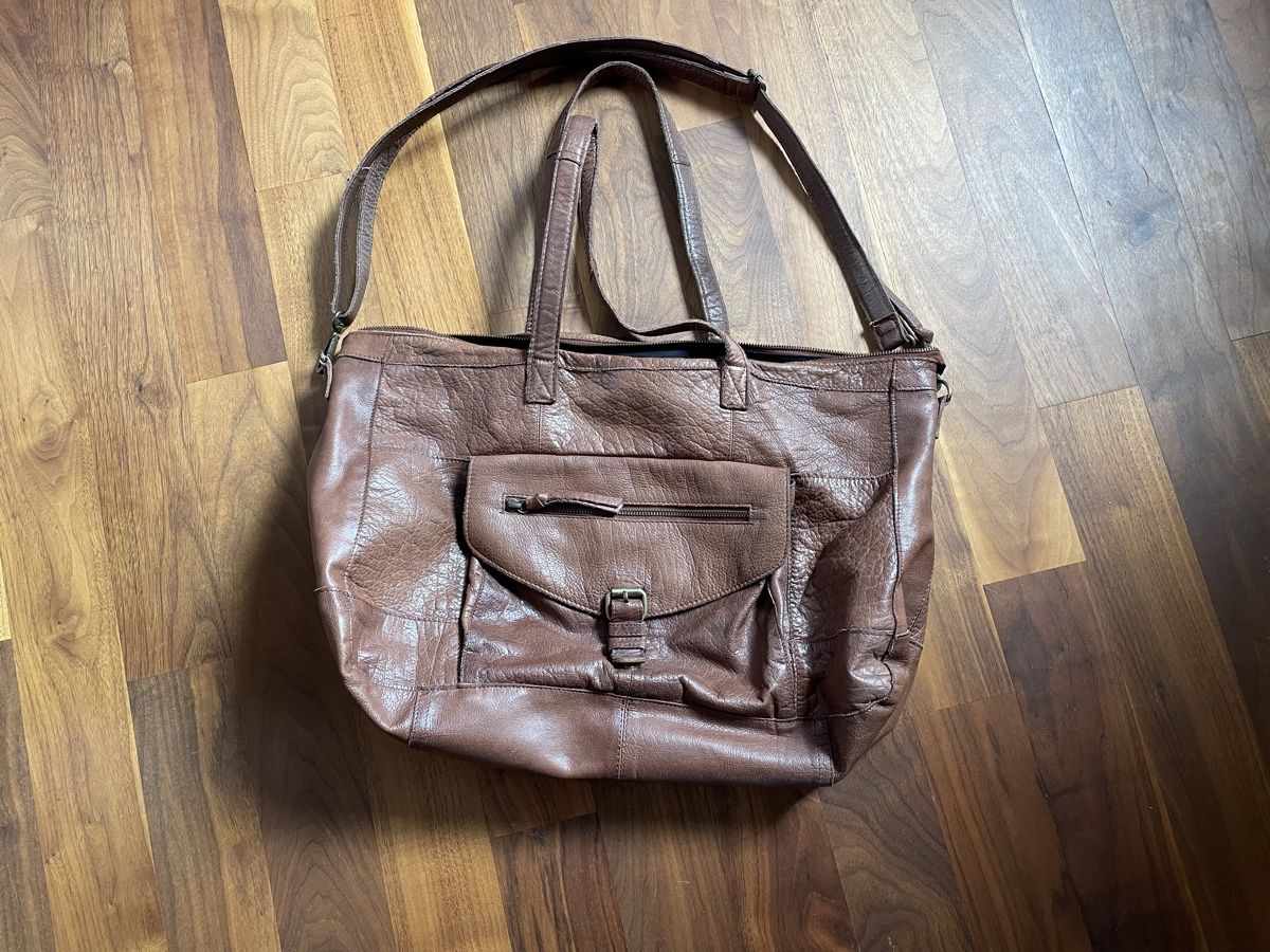 Pieces Borse: PIECES Ledertasche, braun – Usato da Fehraltorf venduto da Nadja0205