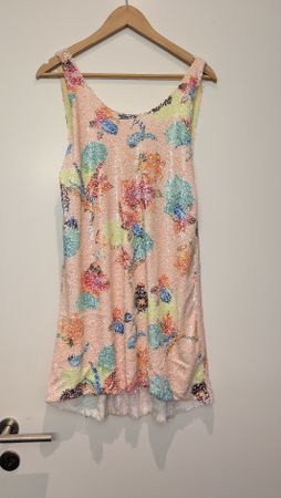 Zara sequin dress multicoloured floral print size M