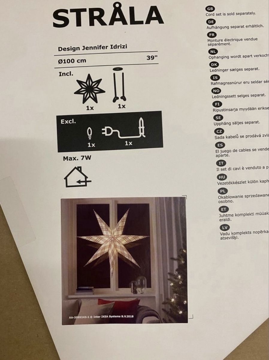 Ikea Tutte le decorazioni: IKEA Strala Weihnachtsstern – Nuovo e nell'imballaggio originale da Zürich venduto da zd_1965