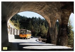 Cunter Crap Ses Surses Postauto Saurer RH Foto-Poster 50x70