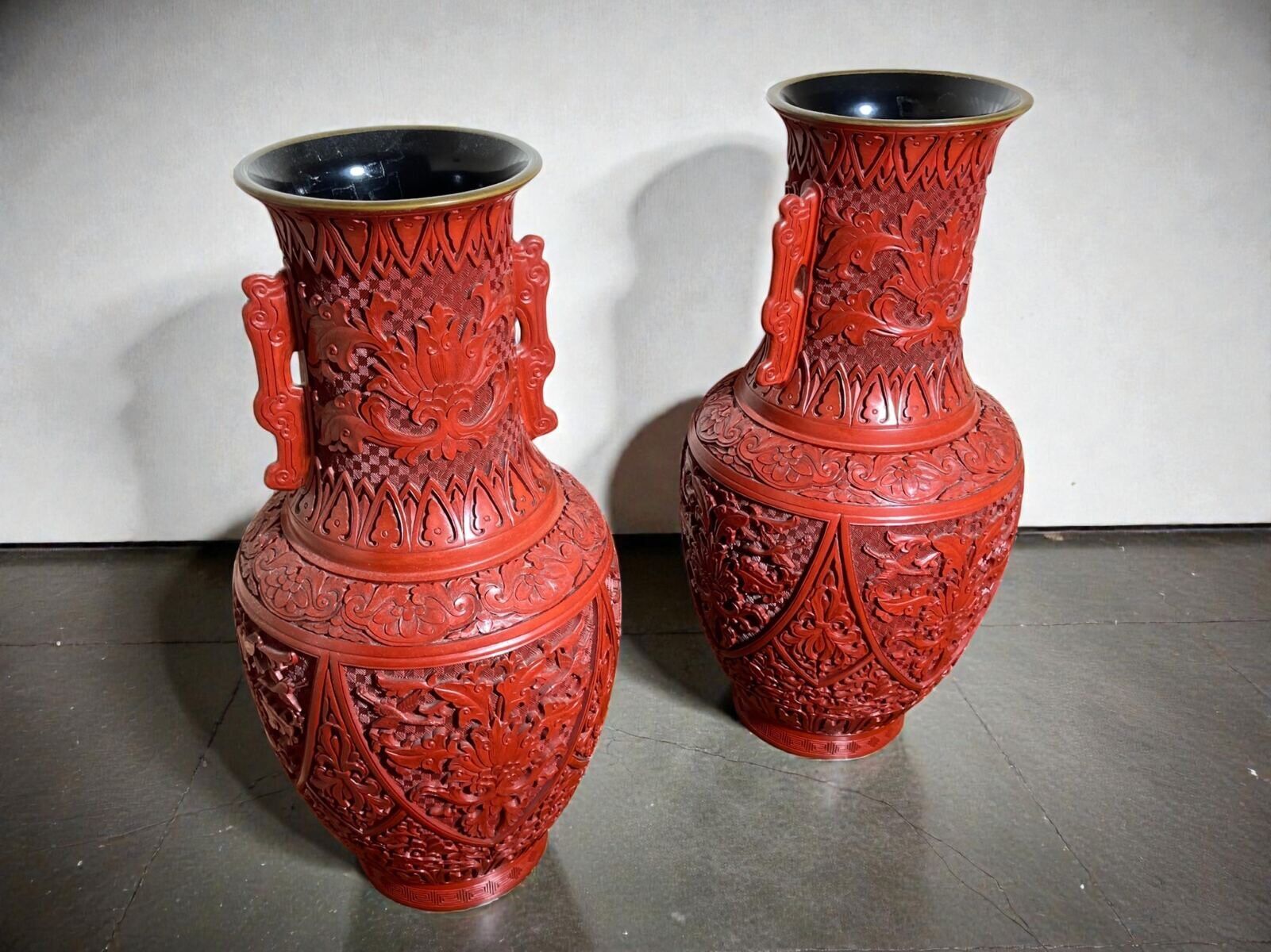 Dipinti: 1 Paar Lackvasen - Diaoqi China – Usato da Zürich venduto da kunstkauf 2