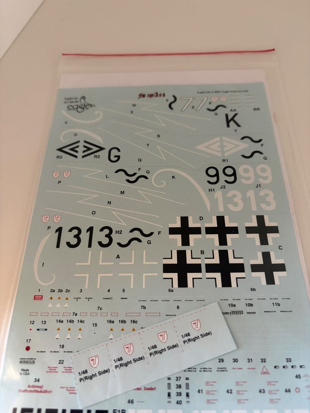 Kit di modellismo & Modellini statici: 1/48 FW 190 A-8 DECALS – Usato da MÜHLEDORF/SO venduto da tru_wsv8 1