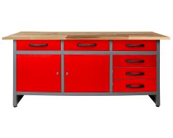 Werkbank KARSTEN 160x60cm H85cm rot