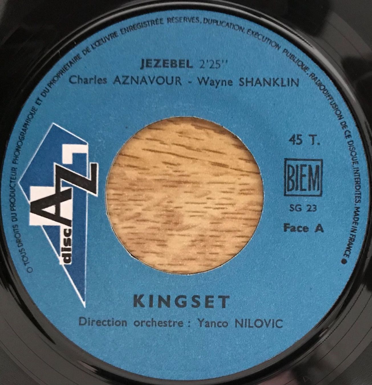 Dischi in vinile: KING SET - JEZEBEL / MON BROUILLARD – Usato da Bussigny venduto da vinyl-pas-cher 2