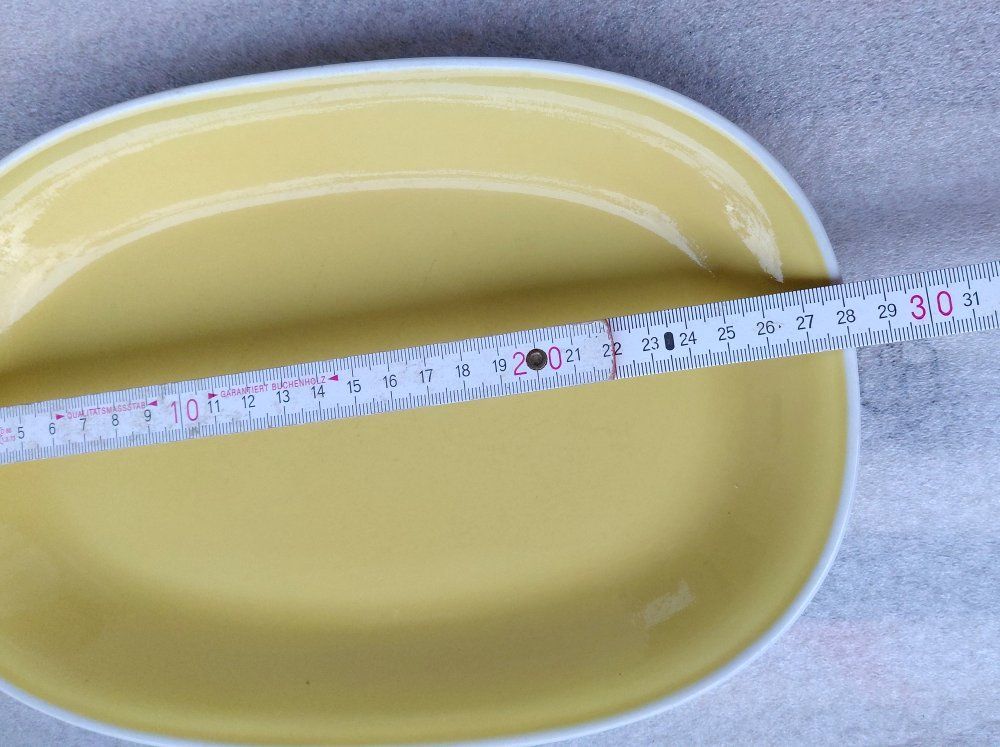 Rössler Piatti di portata: RÖSSLER Gelbe Platte 28x18,5cm -F32 – Usato da Morges venduto da vimajes12 2