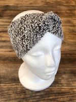 Handgemachtes Stirnband mit Twist "Shades of Grey"