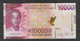 Guinee  10.000  Francs  2020  Bankfrisch