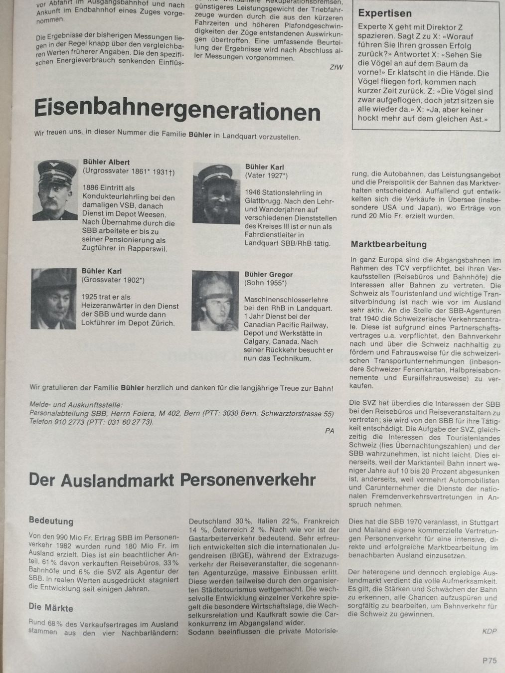 Riviste & Magazine: SBB CFF FFS Nachrichtenblatt von 1983 – Usato da Schwanden Sigrisw venduto da pho_2mc9 5