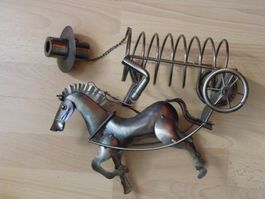 Weinflaschenhalter 0,75-dl, aus Metall, Top Zustand