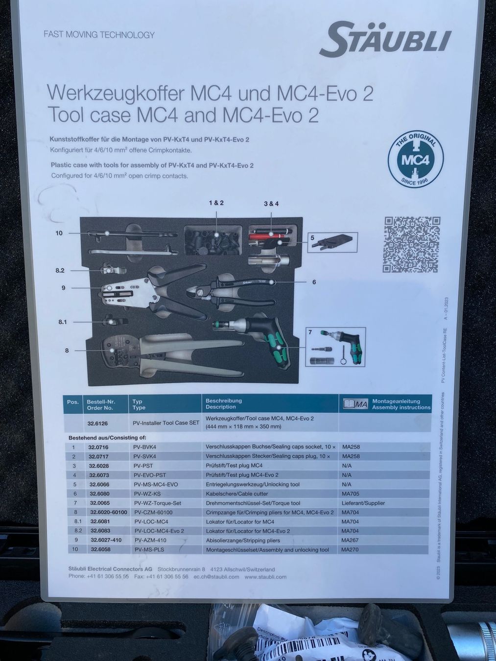 Tutti gli attrezzi: Stäubli PV-Installer Tool Case SET 32.6126 – Usato da Vauffelin venduto da cla_zx2m 7