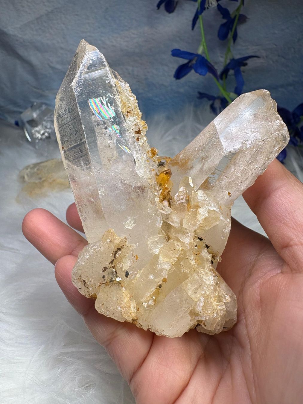 Minerali & Pietre curative: Laotian Clear Quartz mit Record Keeper – Nuovo (secondo la descrizione) da Neuheim venduto da m.hald