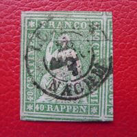 1860, 26G (26B4) über-randig +SIEBEN sichtbaren NEBEN-MARKEN