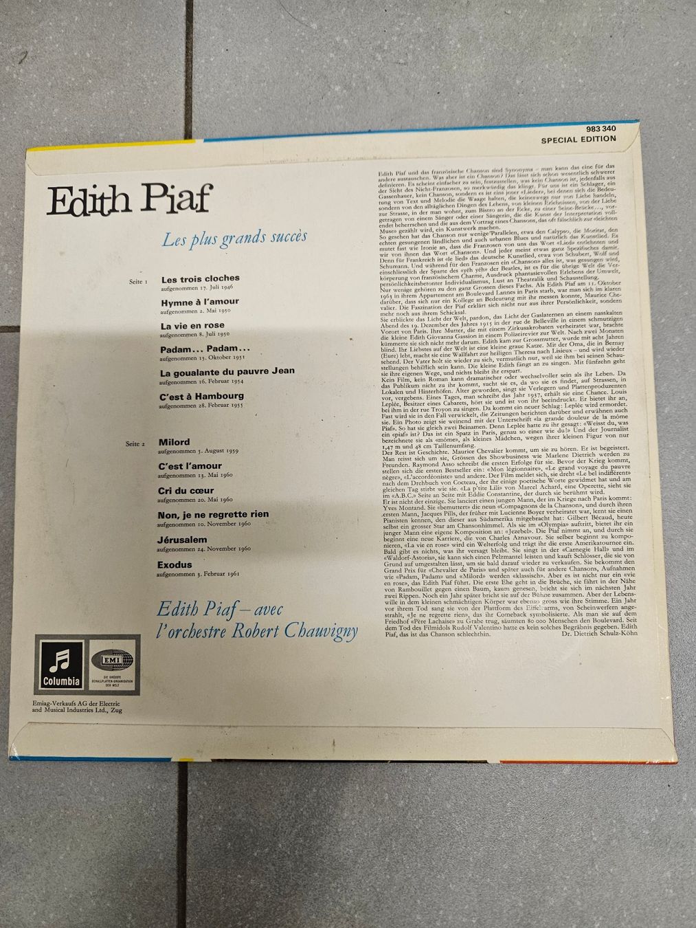 Dischi in vinile: Edith Piaf Schallplatte "Les plus grands succes" – Usato da Fisibach venduto da sare01 1