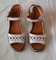 Sandales d'été GEMINI, cuir blanc, taille 41, élégantes!