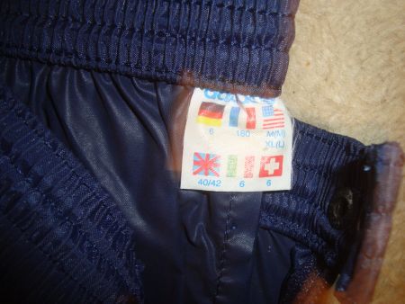 vintage 80iger years adidas Regenhose Training, d'blau s.180