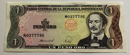 Dominikanische Republik 1 Peso Oro Neuwertig