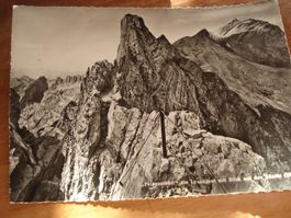 Felsenstübli am Lysengrat, Blick auf den Säntis, 1951, gelau