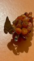 Edelstein-Weintraube aus Karneol / Achat, Vintage / Retro