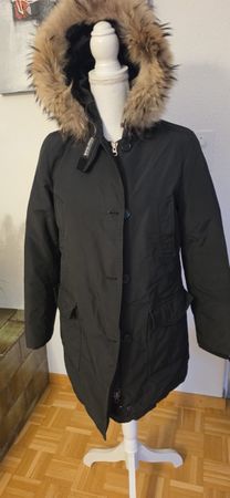 Woolrich Damen Parka Jacke schwarz mit Kapuze Gr.S