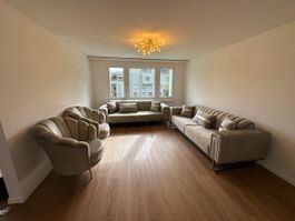 Elegante Sofagarnitur 3-3-1-1 – Beige/Grau inkl. Kisse