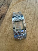 Damenarmbanduhr GUESS mit Schmucksteinen, silberfarben