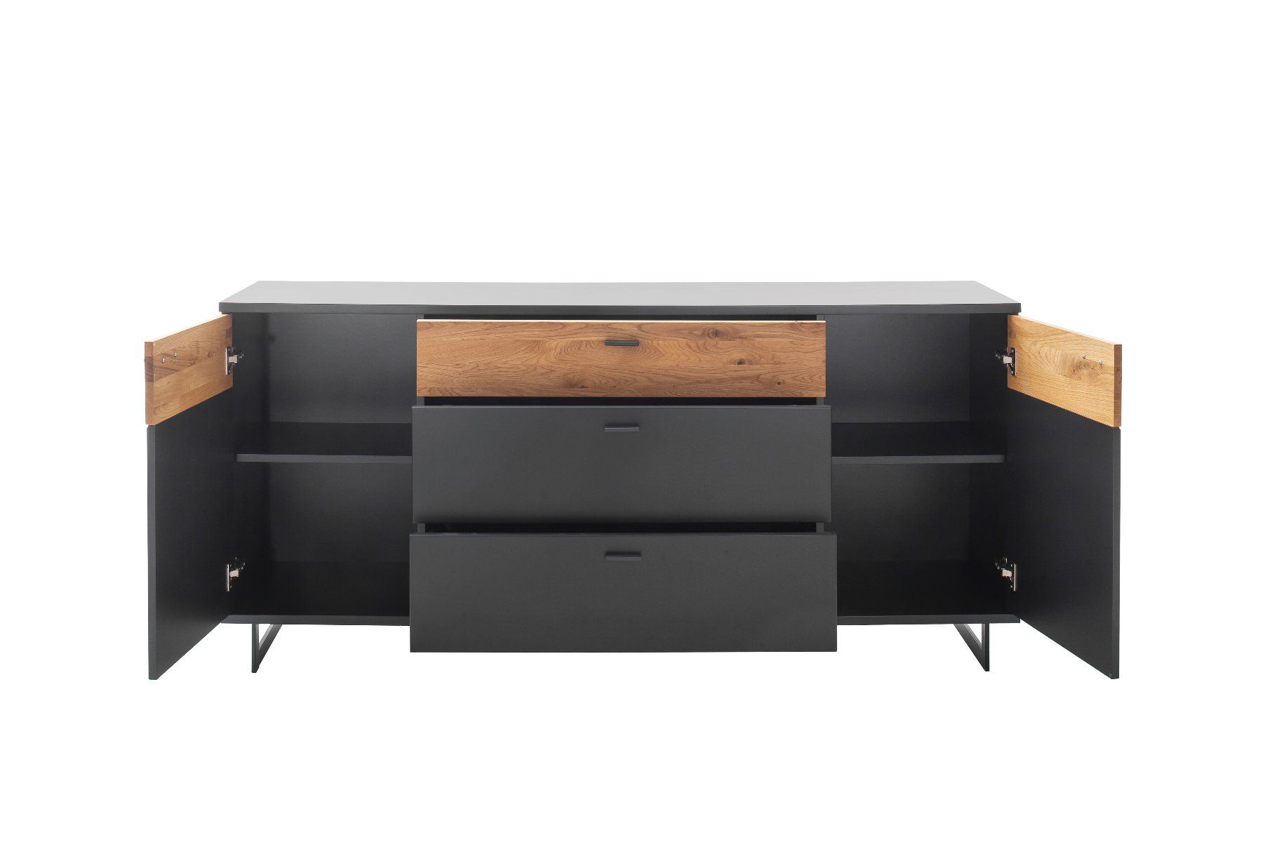Cassettiere: Sideboard CESENA Wildeiche massiv schwarzgrau 180 cm – Nuovo e nell'imballaggio originale da Unterentfelden venduto da moebelrufli 2