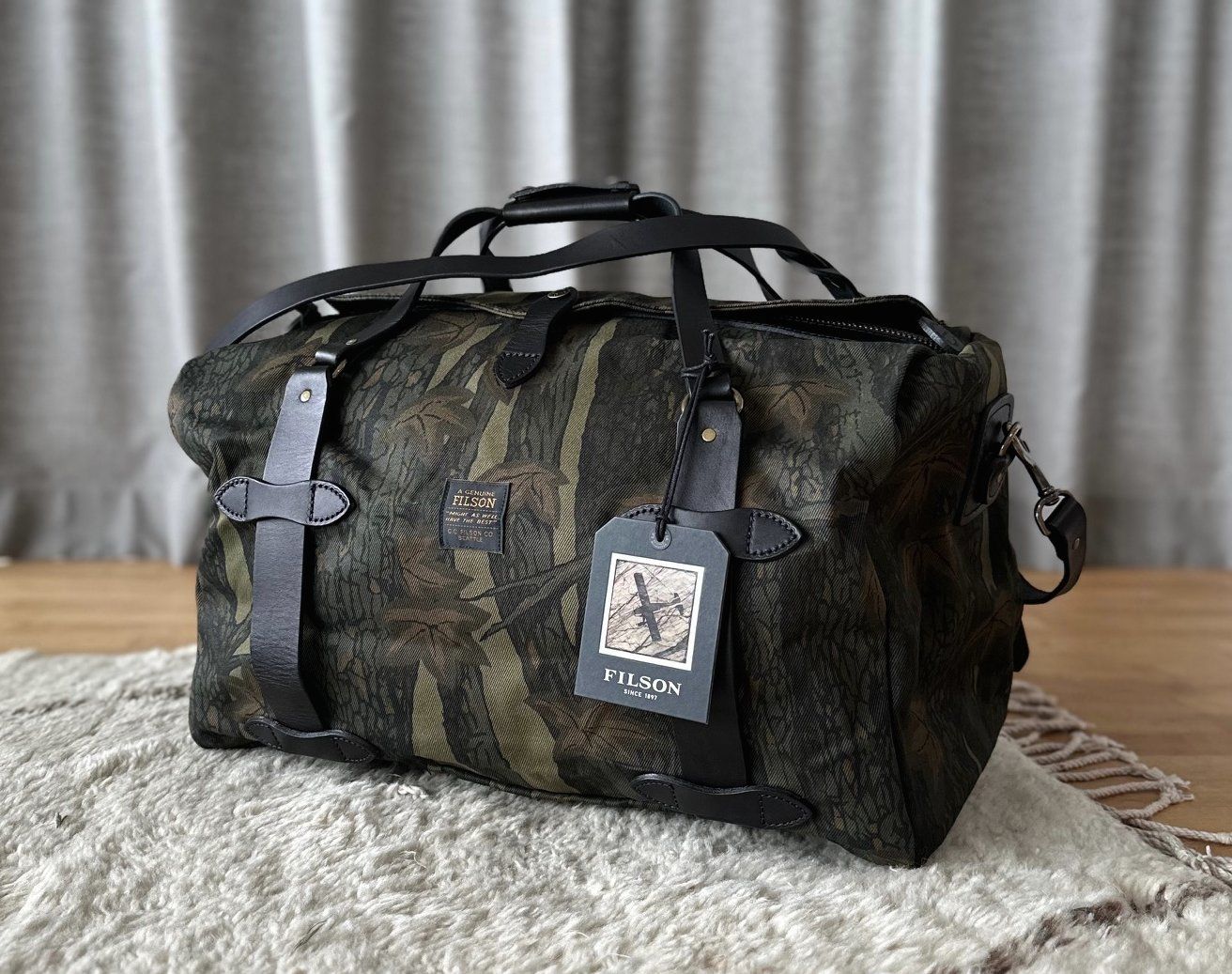 Borse: FILSON medium rugged twill duffel bag medium / bark camo – Usato da Lugnorre venduto da Filson