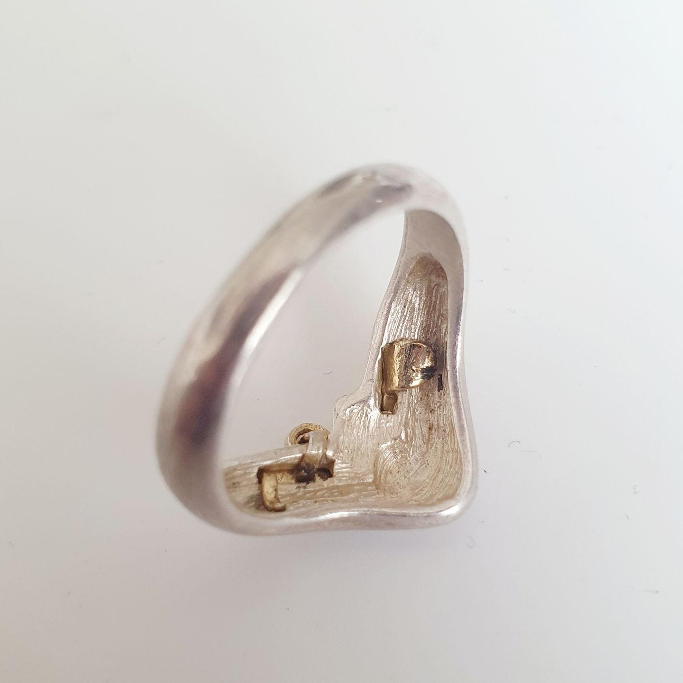 Anelli: Ring Silber 925 mit gold Elemente und Stein Gr 17,8 mm – Usato da Kreuzlingen venduto da Wunderkiste123 5