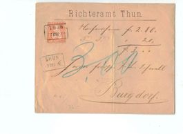 CH Brief Richteramt Thun nach Burgdorf - o 1881